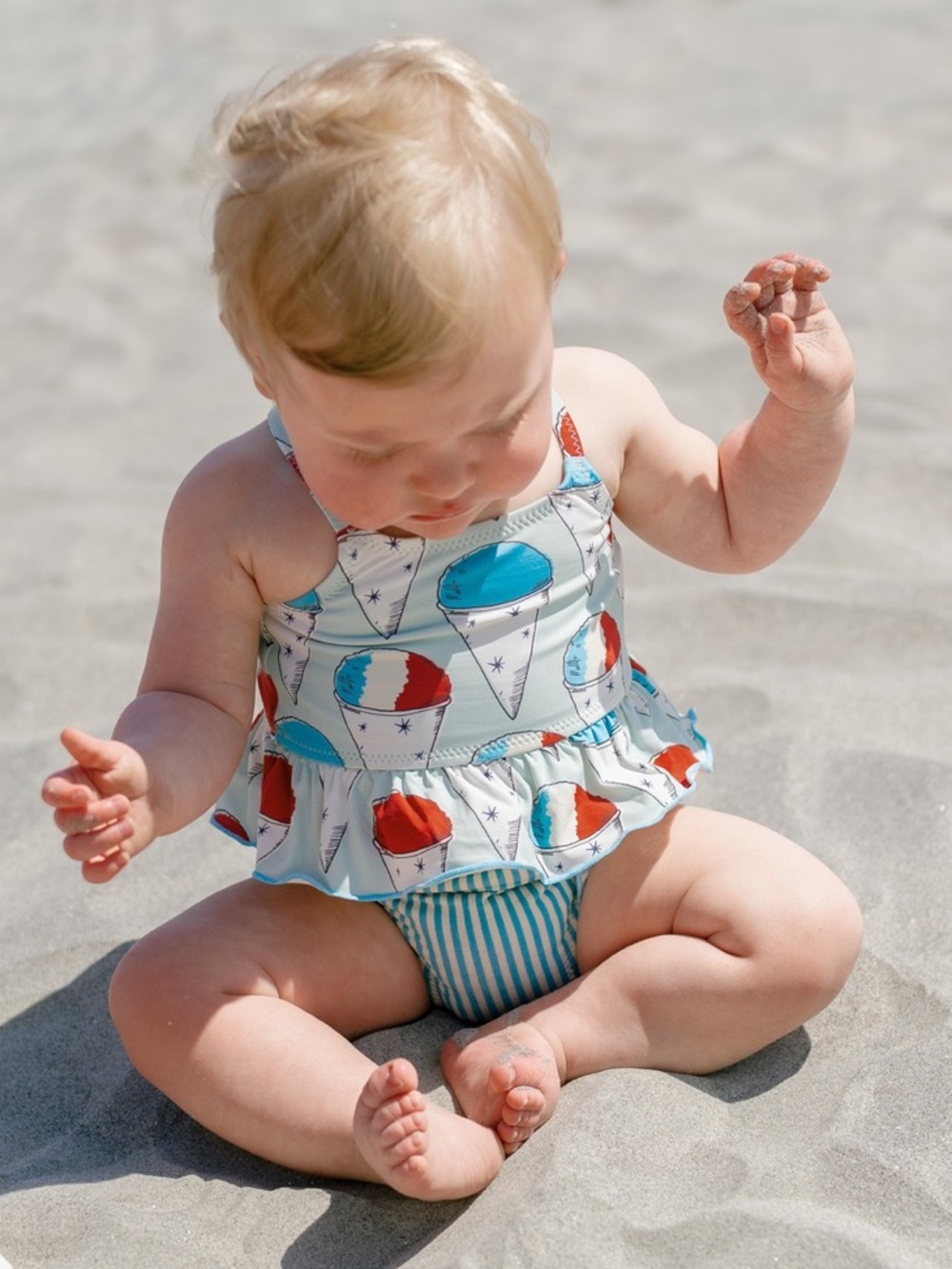 Pink Chicken Snowcone Swimsuit 3Y